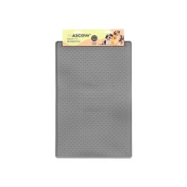 Mascow Alfombra Antideslizante Comedero Mascota Gris 30 x 48 x 30 cm