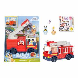 Bluey Camión de Bomberos con Figuras de Bluey y Bingo y Accesorios. Juguete para Niños de 2 a 4 Años