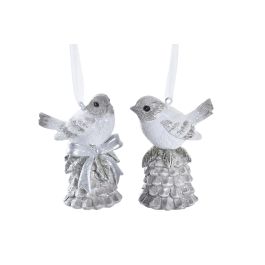 DKD Home Decor Decoración Colgante de Navidad Moderna con Diseño de Pájaro, Resina, Blanco Gris, 4x7.5x5 cm, Pack 12 Unidades Surtidas Precio: 25.83108. SKU: B14E6JETAH