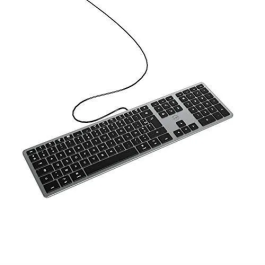 MOBILITY LAB Teclado DesignTouch con Cable para MAC Space Grey QWERTY 1.5m