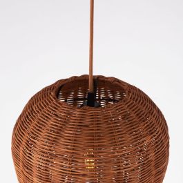 Lámpara Colgante Gusau Ratán Natural SKD-P80052. Estilo Boho Chic, Casquillo E27. Crea Ambiente Cálido, Neutro o Frío.