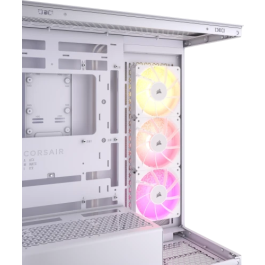 Corsair 3500X ARGB Midi Torre PC Blanco, Ventiladores 3x120mm, CC-9011279-WW