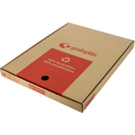 Grafoplás Fundas Multitaladro Transparentes 80 Micras Galga Extra Piel Naranja Folio Paquete de 100U