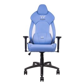 Thermaltake GGC-VCO-LWLWDS-01 Silla Gaming Butaca Acolchada para Videojuegos, 52cm Ancho, Soporta 150 kg, Azul y Blanco