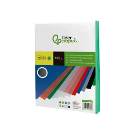 Liderpapel Tapas Encuadernacion Polipropileno A4 0.5 mm Verde Translucido Paquete 100 Unidades