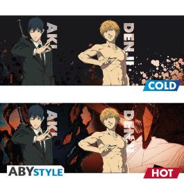 Abystyle Taza Térmica Chainsaw Man Denji & Aki 460ml - Diseño que Cambia con el Calor - Licencia Oficial