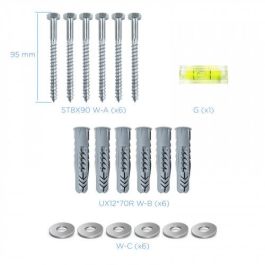 Tooq Soporte de Pared Orientable/Inclinable LP4380XL-B para TV de 43-80" hasta 50kg con Extensión y Gestión de Cables