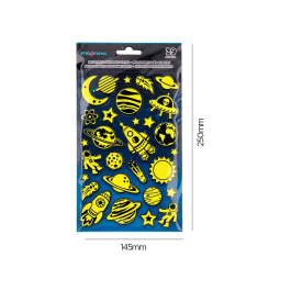 Imaginovo Pegatinas Luminosas Planetas con Relieve 190x105 mm en Blister