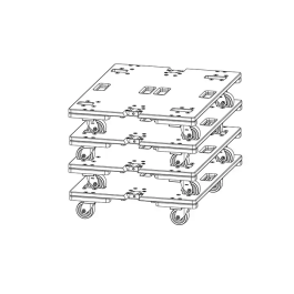 JBLPRO Cubierta y Tablón con Ruedas para Accesorios