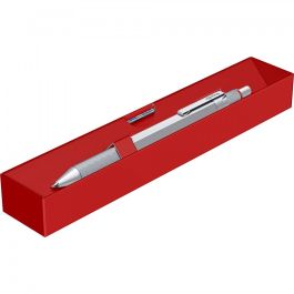 Rotring 2164109 Portaminas 600 MULTI 3 en 1 Plata 0.5 mm con Bolígrafo Azul/Rojo en Caja de Regalo