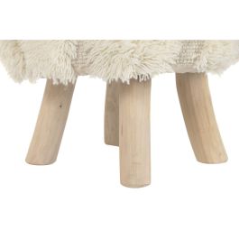 DKD Home Decor Carpets 2c25 Reposapiés Boho Crudo 40 x 40 x 40 cm