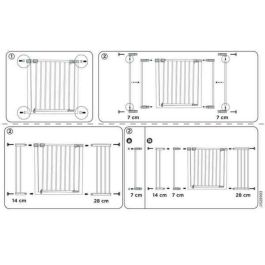 Safety 1st Extensión de barrera de seguridad para niños de 14 cm - Compatible con Easy Close Metal, Wood y Auto-Close - Color Blanco