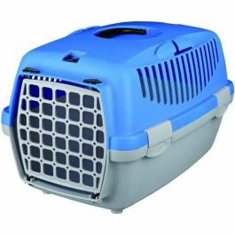 Trixie Caja de Transporte Capri 1 para Gatos de hasta 6 kg - Plástico, 32x31x48 cm, con Asa, Ventilada, para Coche, Gris/Azul Precio: 27.50000033. SKU: S7140379