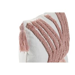 DKD Home Decor Cushions ch1c25 Cojín Urban Poliéster Blanco y Rosa 30 x 50 cm (2 Unidades)
