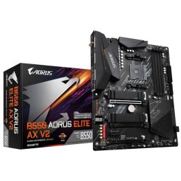 GIGABYTE B550 AORUS ELITE AX V2 Placa Base AMD B550 Zócalo AM4 ATX para Ryzen 5000, Wi-Fi 6E, LAN 2.5GbE, DDR4 4733MHz, PCIe 4.0 M.2 Precio: 159.59000002. SKU: B124MGRY73