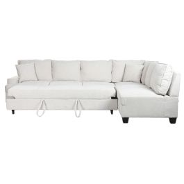 Sofa Cama Moderno DKD Home Decor Beige 260 x 90 x 285 cm