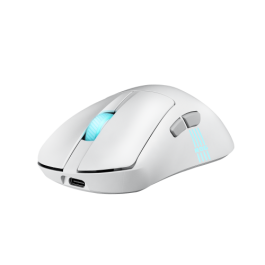 ASUS ROG 90MP04A0-BMUA10 Ratón Gaming Keris II Origin Blanco para Diestros Óptico Tri-Modo 42000 DPI Multi Color 6 Botones