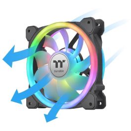 Thermaltake SWAFAN 14 RGB Radi. Fan Black TT Premium Edition 3 Pack, Ventilador 140mm, para PC, 500-2000 RPM