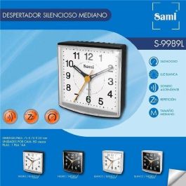 SAMI Despertador Silencioso Mediano con Función Snooze y Luz - Referencia DESPERTADOR SAMI SILENCIOSO MEDIANO SNOOZE LUZ