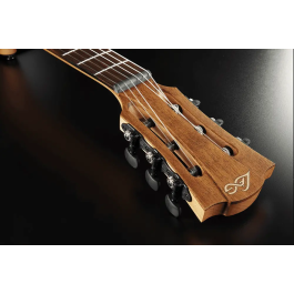 LAG Guitarra Acústica Nylon Auditorium Black & Brown Satinada Abeto Engelmann Macizo