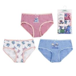 Cerdá Pack de 3 Braguitas para Niña Stitch Single Jersey, Multicolor, de 6 a 8 años