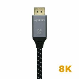 AISENS - CABLE DISPLAYPORT V1.4 8K@60HZ, DP/M-DP/M, GRIS/NEGRO, 2.0M