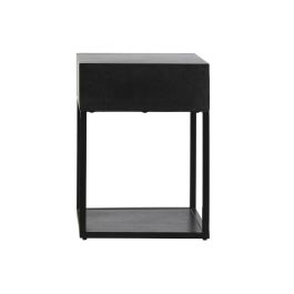 Mesita de Noche DKD Home Decor Dorado 35 x 40 x 55 cm Negro Metal Madera