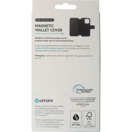 eSTUFF iPhone 16 Pro Funda Cartera INFINITE MILAN Negra 87% Material Reciclado Piel Manzana Carga Inalámbrica 3 Bolsillos eSTUFF iPhone 16 Pro Funda Cartera INFINITE MILAN Negra 87% Material Reciclado Piel Manzana Carga Inalámbrica 3 Bolsillos