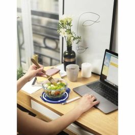 Pyrex PYR3426470286220 Juego de 3 Fiambreras de vidrio redondas con tapa hermética para cocinar y llevar, 0.7 L