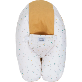 Tineo TIN3275056861623 Almohada de Maternidad 3 en 1 Tejido de Rizo Amarillo Lunares - MULTIRELAX
