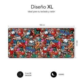 SUBBLIM Alfombrilla Graffiti XL Mouse Pad
