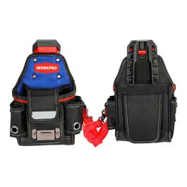 Workpro Bolsa Pequeña para Electricista, Cambio Rápido, Poliéster 1800d, Varios Bolsillos, 210 x 120 x 280 mm