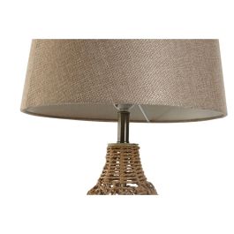Lampara Sobremesa Balines DKD Home Decor Beige Natural 33 x 60 x 33 cm Lampara Sobremesa Balines DKD Home Decor Beige Natural 33 x 60 x 33 cm