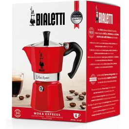 Bialetti Moka Express 6TZ Cafetera Italiana, color Rojo