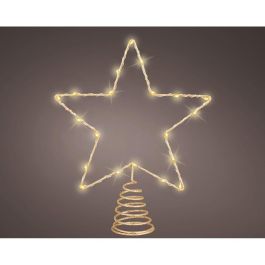 Lumineo Adorno Estrella para Árbol de Navidad Dorado 20 LEDs Luz Cálida Metal 23 x 6 x 25,5 cm Precio: 5.59000035. SKU: B1K5VFL7QP