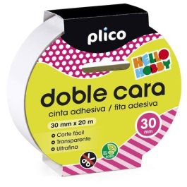 Plico Cinta Adhesiva Doble Cara Transparente 20 mt x 30 mm para Textil, Goma EVA, Cartón, Papel, Uso Escolar Precio: 5.94999955. SKU: B16MLTNP56