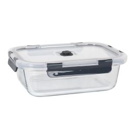 Quttin Fiambrera Rectangular con Tapa, 1L, 21 x 16.1 x 6.9 cm (6 Unidades)