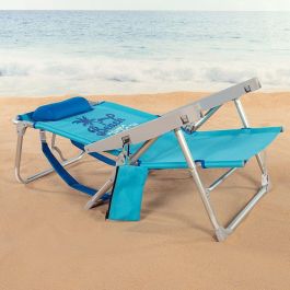 Silla de Playa Aktive Plegable Azul 53 x 80 x 58 cm (2 Unidades) Silla de Playa Aktive Plegable Azul 53 x 80 x 58 cm (2 Unidades)