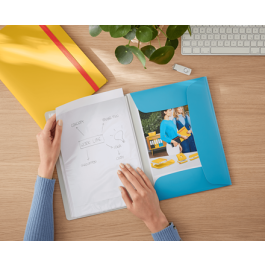 Carpeta Fundas (Tarifario) Leitz Cosy Plus Pp Flexible A4 20 F. Azul