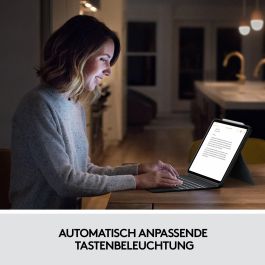 Logitech 920-010144 Combo Touch para iPad Pro 11" (1ª-3ª Gen) Teclado AZERTY Francés con Trackpad Cubierta Retroiluminada Gris Oxford