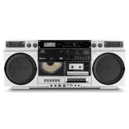 Medion AAAPE16790 Radio Vintage FM/DAB+ con CD, Cassette, USB, MP3 - 2 x 10 W RMS - Plateado