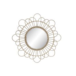 DKD Home Decor Espejo Boho Natural Ratán 46 x 46 x 1.5 cm (2 Unidades) Precio: 63.50000019. SKU: B1FXTCNN9R