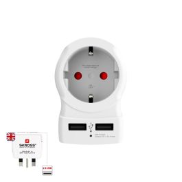 Skross 1500280 Adaptador de Viaje Europeo a Reino Unido con 2 Puertos USB Tipo A Precio: 19.79000012. SKU: B1ELGK8JK4