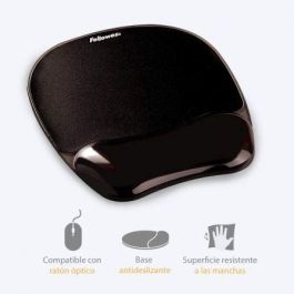 Fellowes Alfombrilla con reposamuñecas de gel negro Fellowes Alfombrilla con reposamuñecas de gel negro