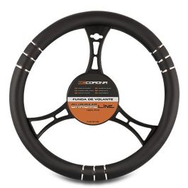 Funda para Volante BC Corona FVO10136 Chromeline Negro (Ø 36 - 38 cm)