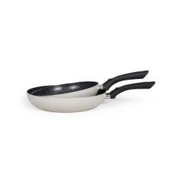 Livoo MEN124GR Juego de 2 Sartenes de Cocina Efecto Piedra Color Gris Livoo MEN124GR Juego de 2 Sartenes de Cocina Efecto Piedra Color Gris