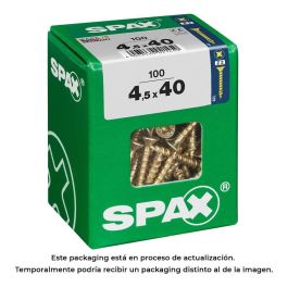 Spax Tornillo Madera Cabeza Plana Yellox 4,5x40mm Caja 100 Unid. 4081020450407 Precio: 6.89000015. SKU: S7913911