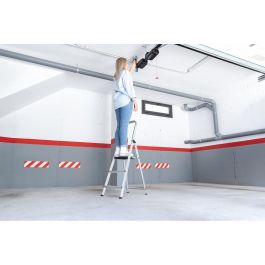 Edm Escalera de aluminio 3 peldaños, peso máximo 150 kg