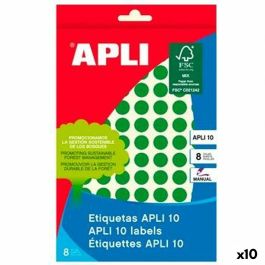 Etiquetas adhesivas Apli Verde Círculo Redondo 8 Hojas (10 Unidades) Precio: 18.49999976. SKU: B1DEWYLE3K