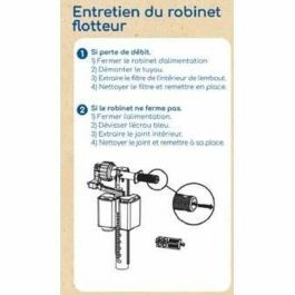 Rousseau AAAAX63332 Kit Cisterna Inodoro Extraíble – Certificado NF – Silencioso – Antisifonaje – Ajustable